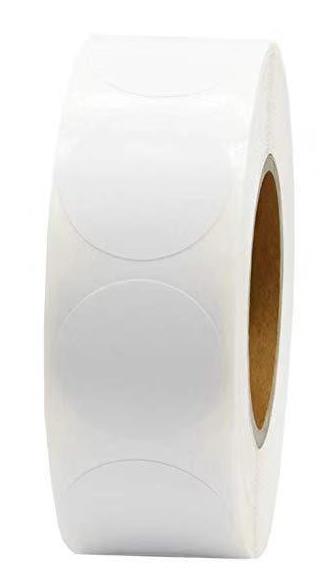 Label Ø19. No print, WHITE - 1,000 pcs.