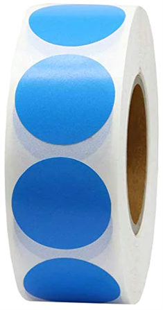 Label Ø19. No print, BLUE - 1,000 pcs.