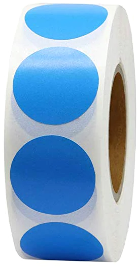 Label Ø19. No print, BLUE - 1,000 pcs.