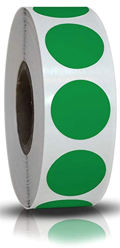 Label Ø19. No print, GREEN - 1,000 pcs.