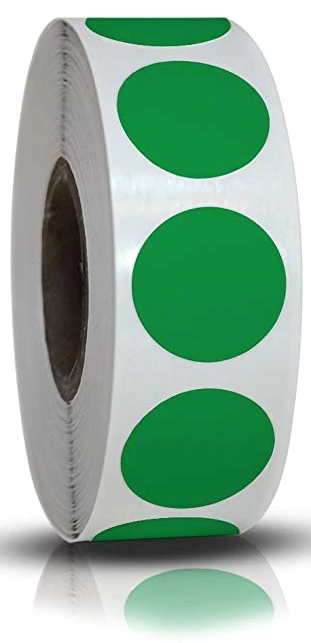 Label Ø19. No print, GREEN - 1,000 pcs.