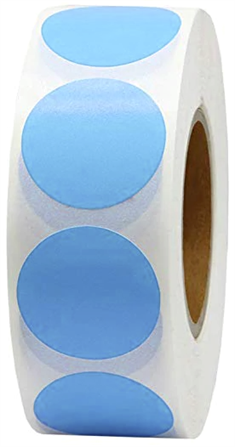 Label Ø19. No print, LIGHT BLUE - 1,000 pcs.