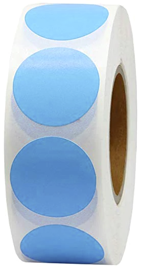 Label Ø19. No print, LIGHT BLUE - 1,000 pcs.