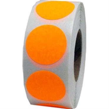 Label Ø19. No print, FLUORESCENT ORANGE - 1,000 pcs.