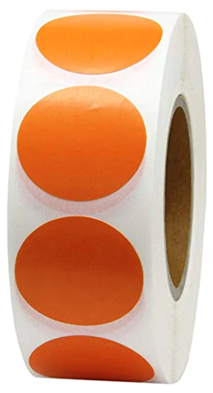 Label Ø19. No print ORANGE - 1,000 pcs.