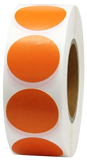 Label Ø19. No print ORANGE - 1,000 pcs.