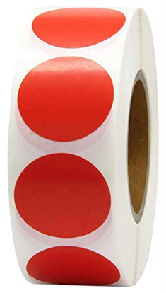 Label Ø19. No print, RED - 1,000 pcs.