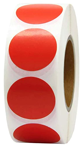 Label Ø19. No print, RED - 1,000 pcs.