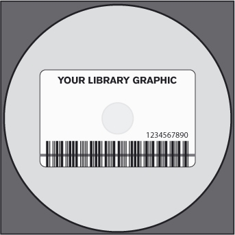 Barcode label 50x80/Ø117 acetate, WHITE w/print w/strip