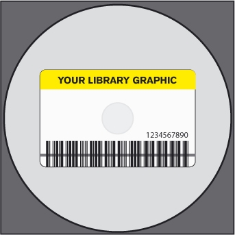 Barcode label 50x80/Ø117 acetate, COLOURED w/print w/strip