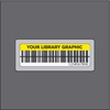 Barcode label 25x77/35x87 acetate COLOURED w/print w/strip, opaque