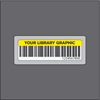 Barcode label 25x77/35x87 acetate COLOURED w/print, opaque