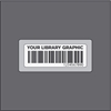 Barcode label 25x68/35x78 acetate WHITE w/print, opaque