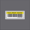 Barcode label 25x60/35x70 acetate COLOURED w/print, opaque