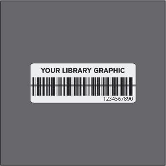 RFID hybrid label 29x77 WHITE w/print w/strip