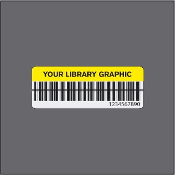 RFID hybrid label 29x77 COLOURED w/print w/strip