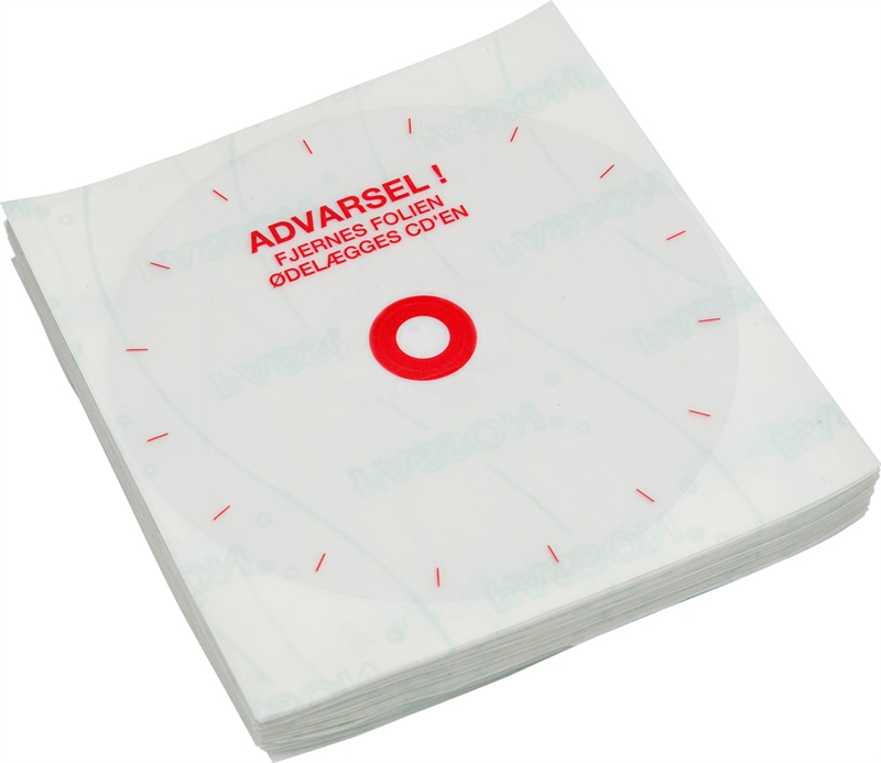 AV safety label laminated with standard warning text