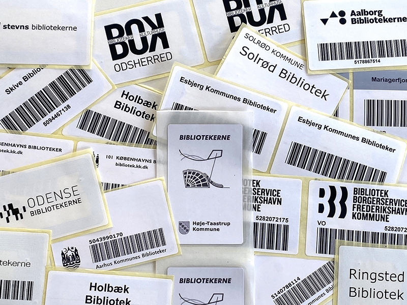 RFID label 50x80 paper WHITE w/black print - NXP I-CODE SLIX 2
