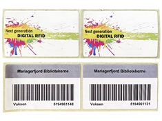 RFID label 50x80 paper WHITE w/full-colour print