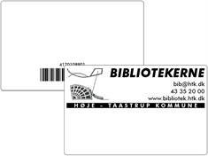 Library patron card PVC, 1+1 print