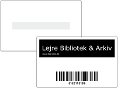 Library patron card PVC, 1+0 print, with signature panel