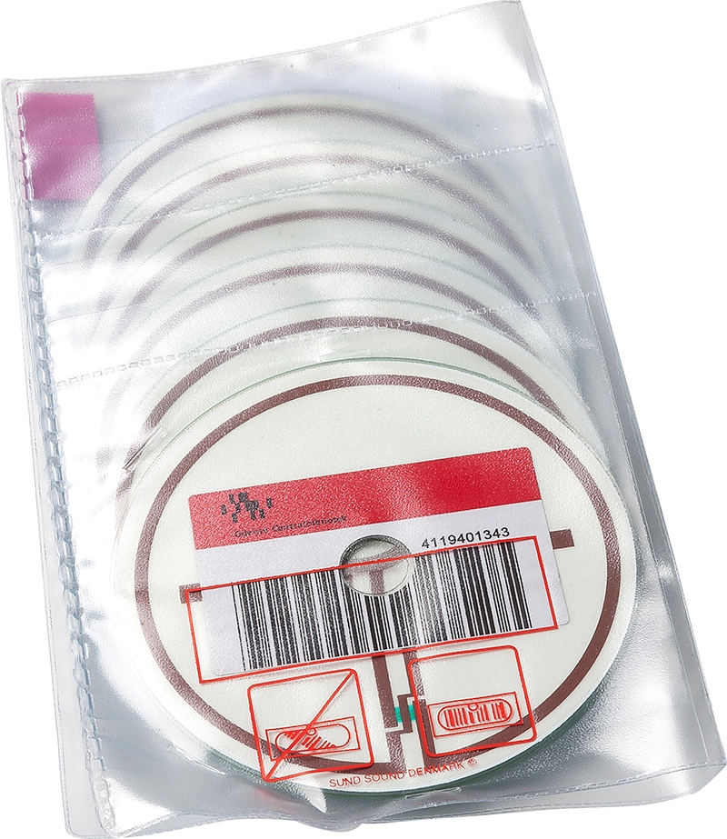 RFID DVD pouch for 1-6 discs. Pictogram, PP