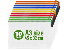 Zipper pouch for puzzles/board games etc., 45 x 32 cm, Ass. colours - 10 pcs.