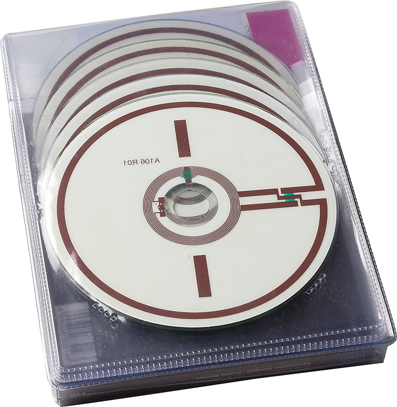 RFID audio pouch for Digi-Pak with 5 discs