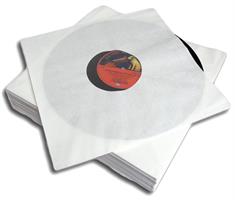 LP paper inner sleeve with plastic lining - WHITE