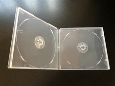 CD/DVD case for 2 discs, CLEAR PP