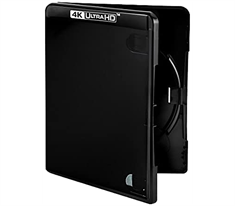 Amaray 4K Ultra-HD Blu-ray DVD case 15 mm for 1 disc, BLACK PP