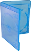 Amaray Blu-ray DVD case 11 mm for 2 discs, BLUE PP
