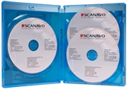 Scanavo Blu-ray DVD case 3/ONE Overlap 14 mm for 3 discs, BLUE PP