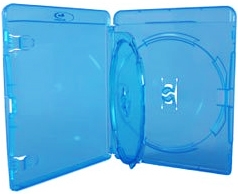 Amaray swing tray for 2 discs, BLUE