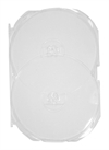 Amaray swing tray for 2 discs, CLEAR