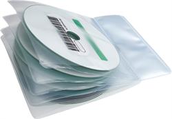 Inner pouch for 6 discs, TRANSPARENT PP