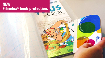New! Filmolux book protection.