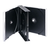 CD jewel case for 4 discs, BLACK tray