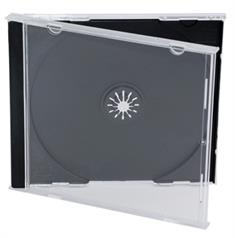 CD jewel case for 1 disc, BLACK tray
