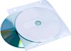 2 disc CD/DVD wallet, White PP with soft non-woven insert, 2 holes for binder