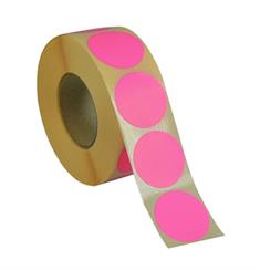 Label Ø32. Custom printed, LIGHT PINK - 1,000 pcs.