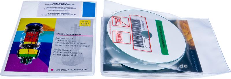 Audio pouch for 2 discs, booklet and libretto. Pictogram, TRANSPARENT PP