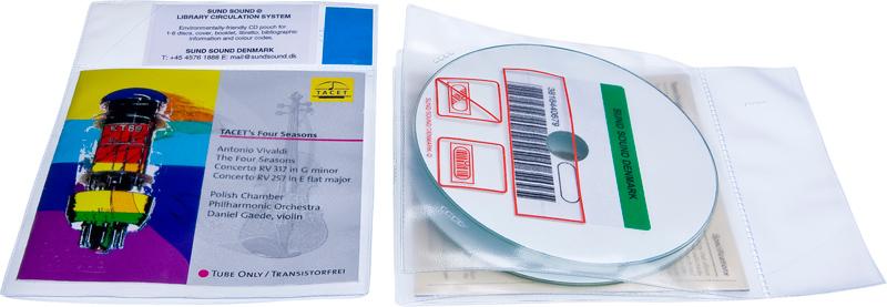 Audio pouch for 2 discs and booklet. Pictogram, TRANSPARENT PP