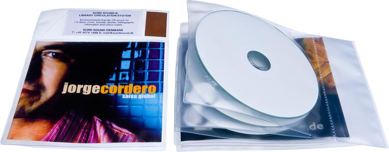Audio pouch for 3 discs, booklet and libretto, TRANSPARENT PP