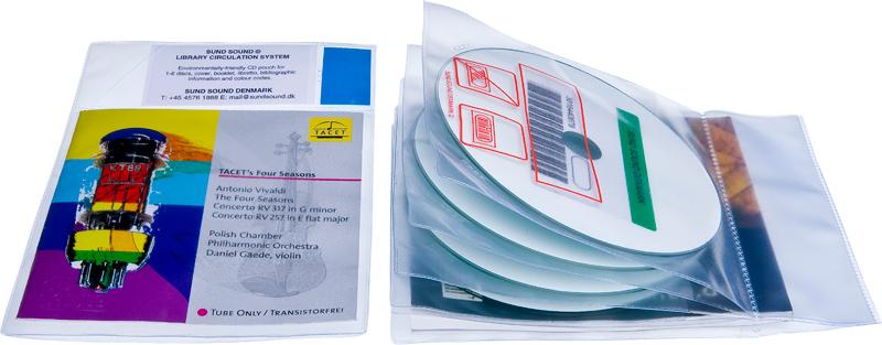 Audio pouch for 4 discs, booklet and libretto. Pictogram, TRANSPARENT PP