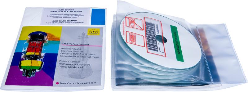 Audio pouch for 5 discs, booklet and libretto. Pictogram, TRANSPARENT PP