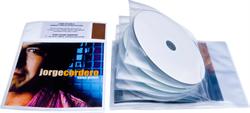 Audio pouch for 5 discs, booklet and libretto, TRANSPARENT PP