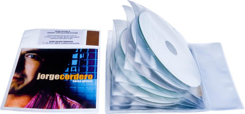 Audio pouch for 6 discs and booklet, TRANSPARENT PP