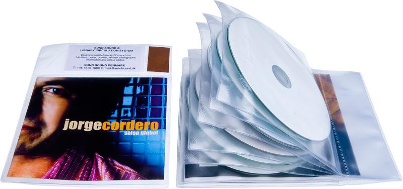 Audio pouch for 6 discs, booklet and libretto, TRANSPARENT PP