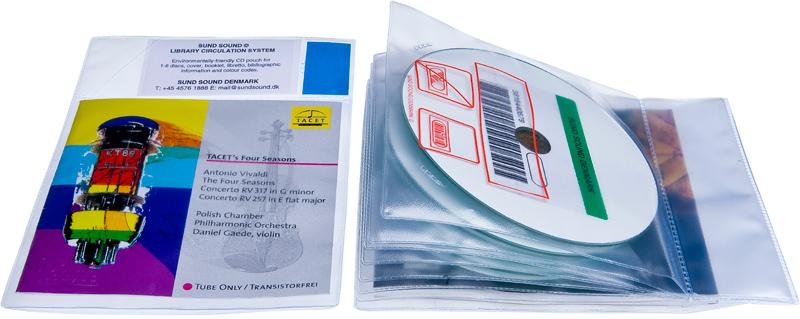 Audio pouch for 6 discs, booklet and libretto. Pictogram, TRANSPARENT PP